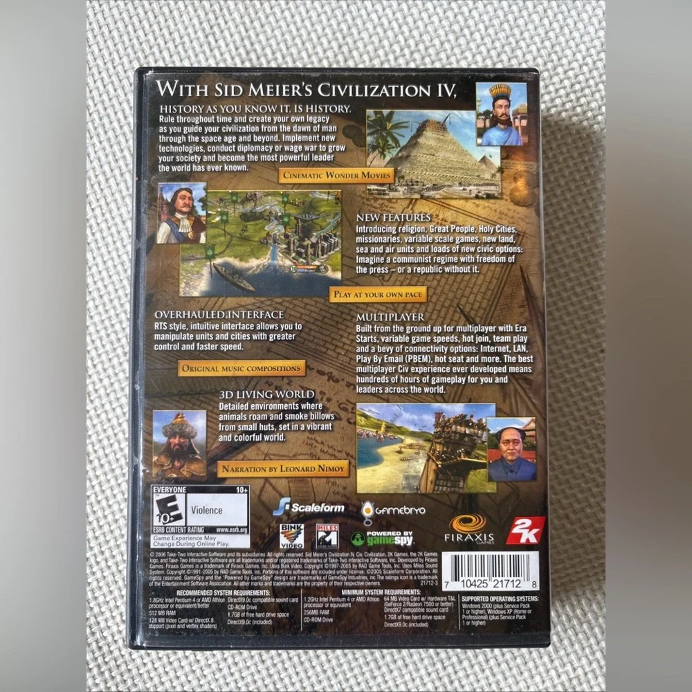 Sid Meier's Civilization IV Game of the Year Edition PC CD-ROM Game Complete